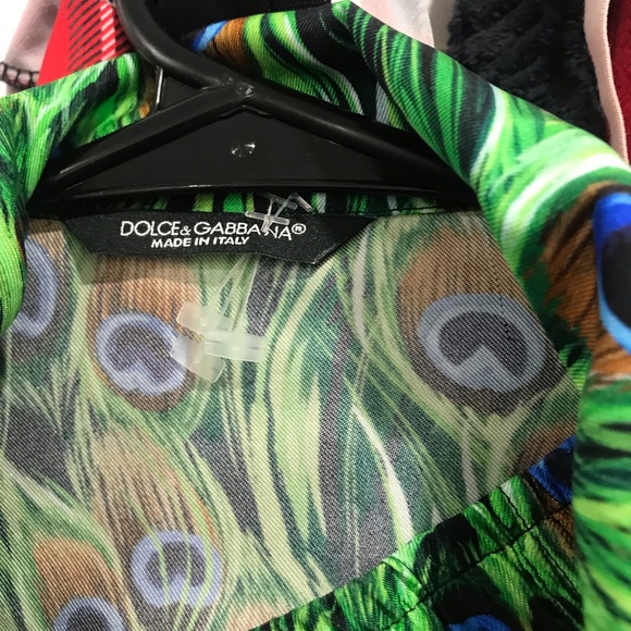 Dolce gabbana pure silk peacock lounge set unisex set pj - Picture 2 of 14